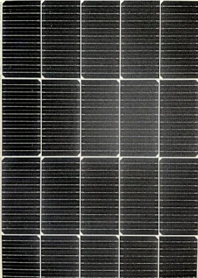 Close-up of modern solar panel technology