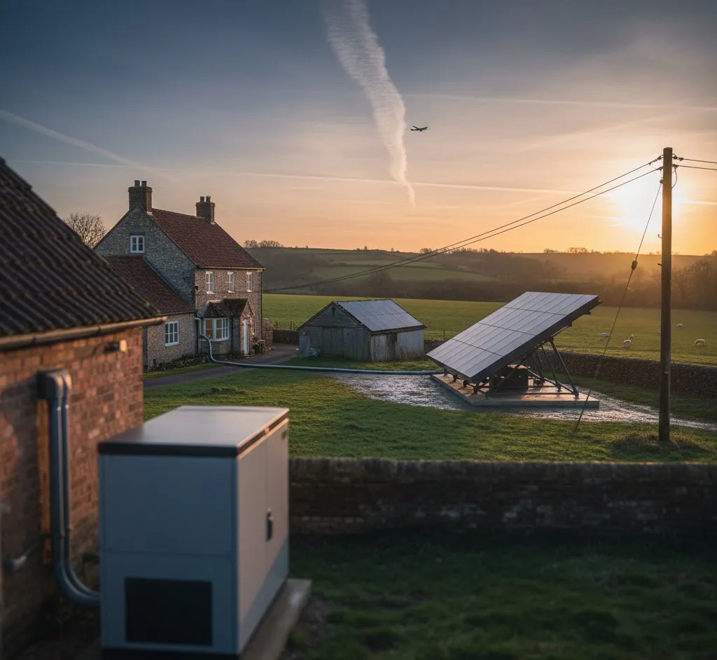 Solar inverter and battery system providing emergency backup power